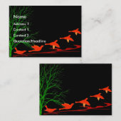 飛行中の赤い鳥カスタマイズ-  名刺 (正面/裏面)