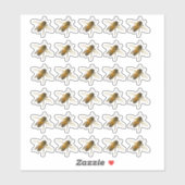 飛行中の透明または白のリアルなミツバチ シール (シート)