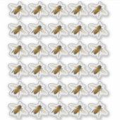 飛行中の透明または白のリアルなミツバチ シール (正面)