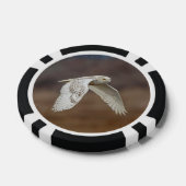 飛行中の雪フクロウ ポーカーチップ (シングル)