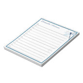 飛行中の青いトンボパーソナライズされたイ ノートパッド (回転)