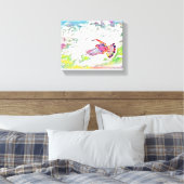 飛行中の鳥たち – 自由の交響曲» キャンバスプリント (インサイチュ (寝室))