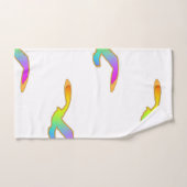 飛行中の鳥の繰り返し白 バスタオルセット (ハンドタオル)