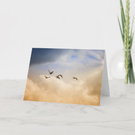 飛行中の鳥の群れ カード