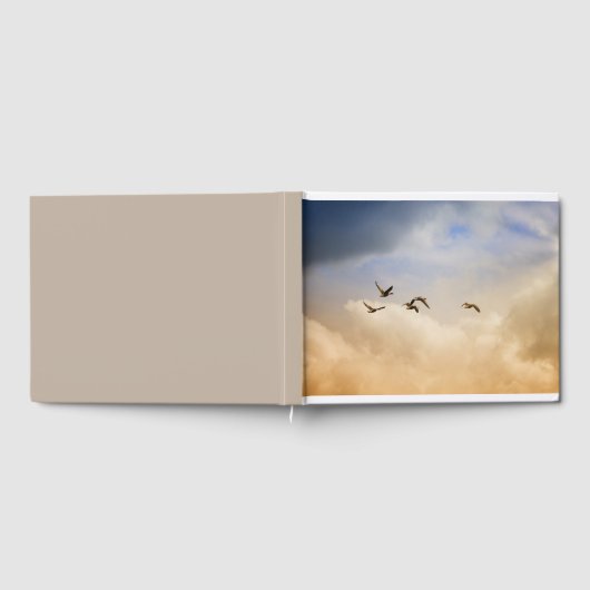 飛行中の鳥の群れ ゲストブック (全面)