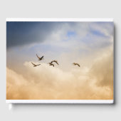 飛行中の鳥の群れ ゲストブック (正面)