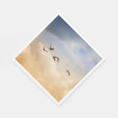 飛行中の鳥の群れ スタンダードランチョンナプキン (角)