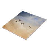 飛行中の鳥の群れ タイル (側面)