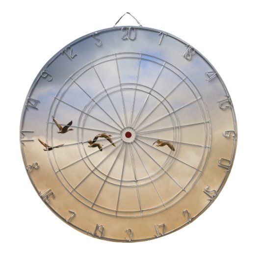 飛行中の鳥の群れ ダーツボード (正面)