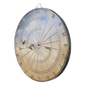 飛行中の鳥の群れ ダーツボード (正面右)