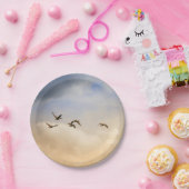 飛行中の鳥の群れ ペーパープレート (パーティー)