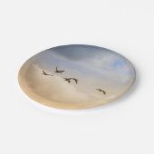 飛行中の鳥の群れ ペーパープレート (アングル)