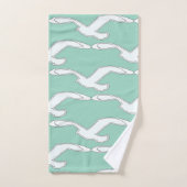 飛行中の鳥バスアクセサリーアクア バスタオルセット (ハンドタオル)