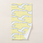 飛行中の鳥バスアクセサリー黄色 バスタオルセット (ハンドタオル)