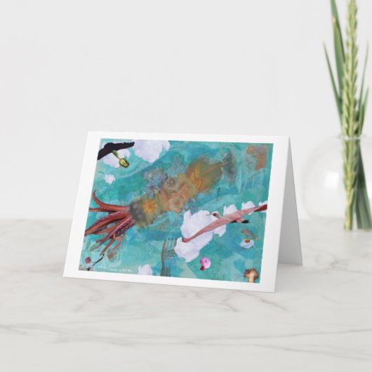 飛行中の鳥 カード (正面)