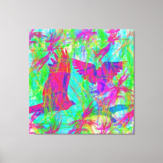 飛行中の鳥 キャンバスプリント (正面)