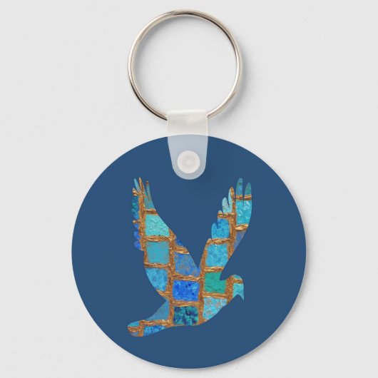 飛行中の鳥 キーホルダー (正面)