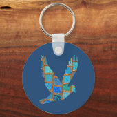 飛行中の鳥 キーホルダー (正面)