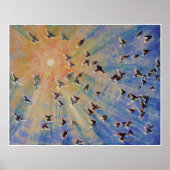 飛行中の鳥 ポスター (正面)