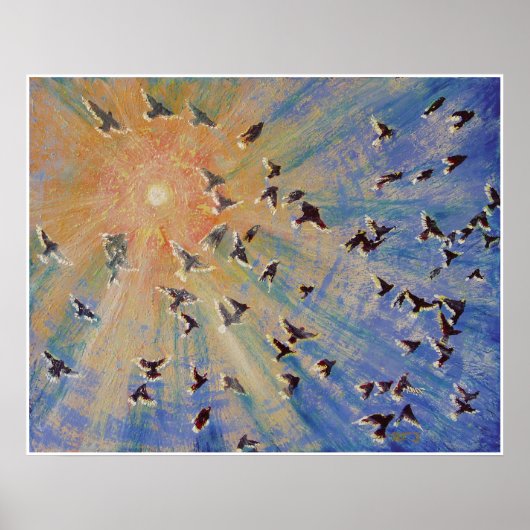 飛行中の鳥 ポスター (正面)