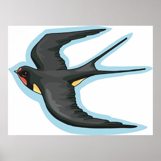 飛行中の鳥 ポスター (正面)