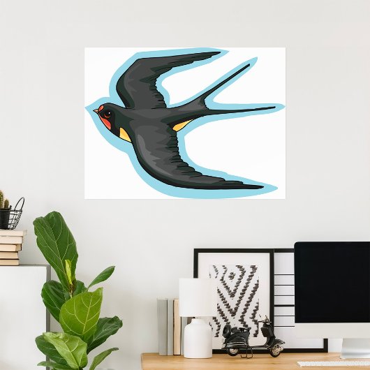 飛行中の鳥 ポスター