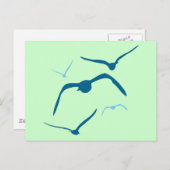 飛行中の鳥 ポストカード (正面/裏面)