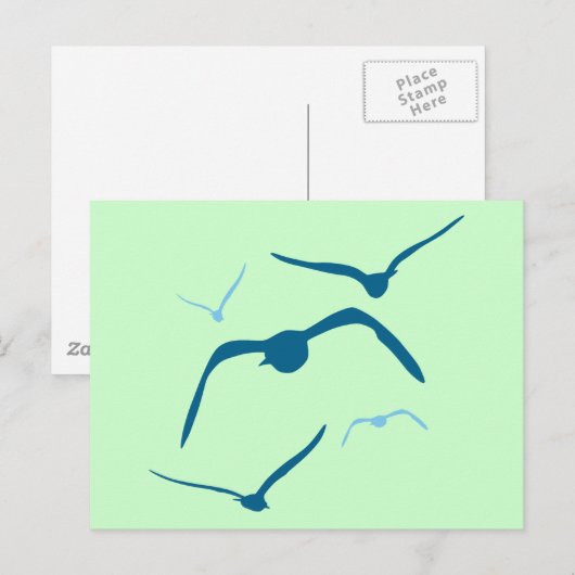飛行中の鳥 ポストカード (正面/裏面)