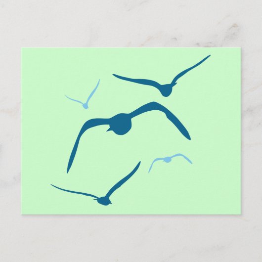 飛行中の鳥 ポストカード (正面)