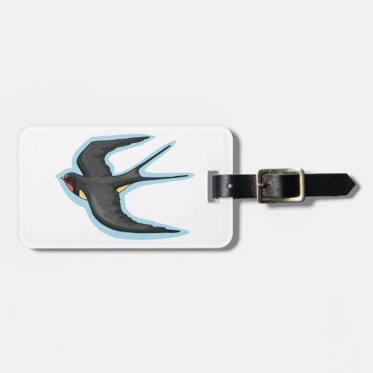 飛行中の鳥 ラゲッジタグ (正面横)