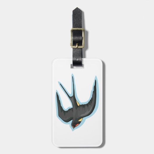 飛行中の鳥 ラゲッジタグ (正面縦)