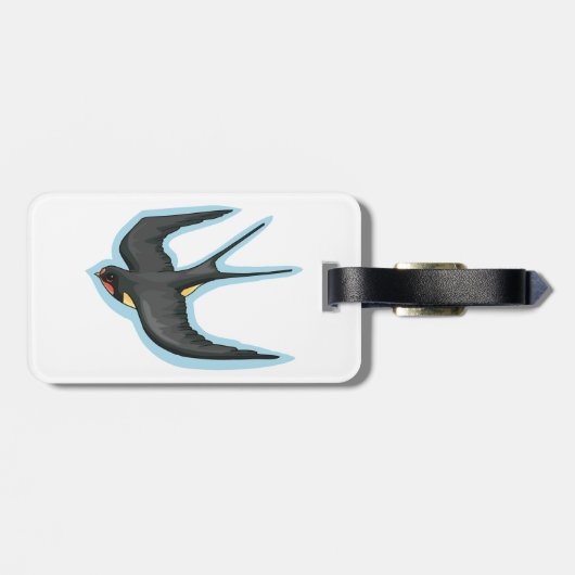 飛行中の鳥 ラゲッジタグ (裏面横)