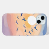 飛行中の鳥 | 日没自然水色 Case-Mate iPhoneケース (裏面 (横))