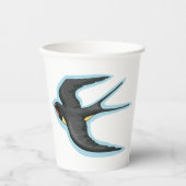 飛行中の鳥 紙コップ (正面)