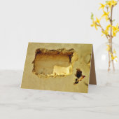 飛行中の鳩 カード (黄色い花)