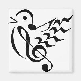 飛行中の鳴鳥 マグネット