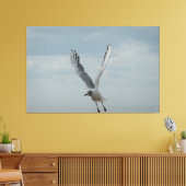 飛行中の黒頭カモメ キャンバスプリント (インサイチュ (リビング))