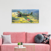 飛行中のA6Mゼロ キャンバスプリント (インサイチュ (リビング))