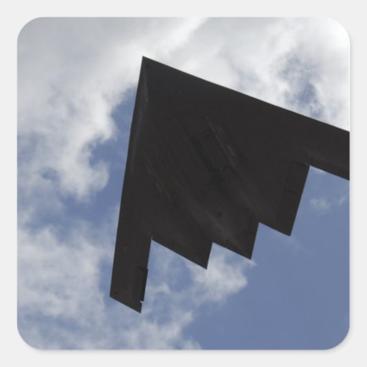 飛行中のA B-2精神 スクエアシール (正面)