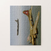 飛行中のB17GおよびB52Hの爆撃機 ジグソーパズル (縦)