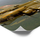 飛行中のB17GおよびB52H爆撃機 ポスター (角)