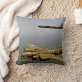 飛行中のB17GおよびB52H クッション (ブランケット)