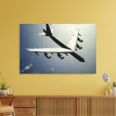 飛行中のB-52ストラトフォートレス キャンバスプリント (インサイチュ (リビング))