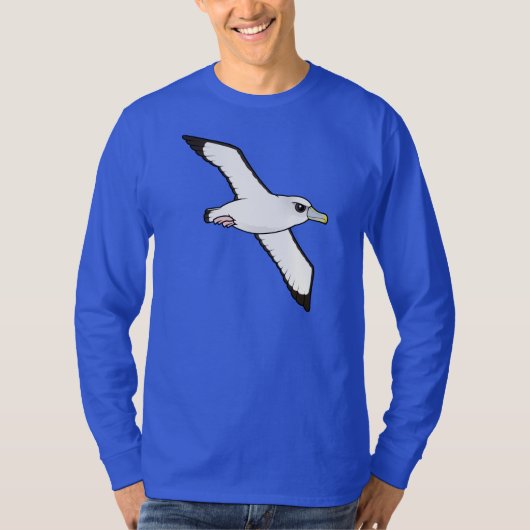飛行中のBirdorableの内気なアホウドリ Tシャツ (正面)
