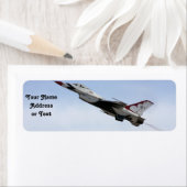 飛行中のF-16雷鳥 ラベル (インサイチュ)