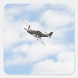 飛行中のP51ムスタング スクエアシール