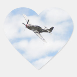飛行中のP51ムスタング ハートシール