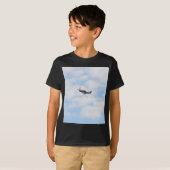 飛行中のP51ムスタング Tシャツ (正面フル)