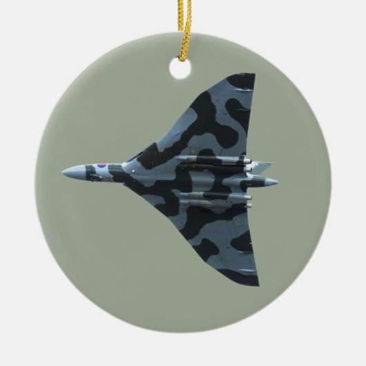 飛行中のVulcanの爆撃機 セラミックオーナメント (正面)