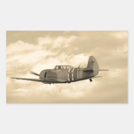 飛行中のYak 11 長方形シール